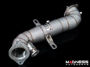 Alfa Romeo Giulia Downpipe - 2.0L - TUO - w/ Heat Shield 